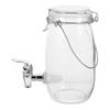 Glass Juice Jar With Tap Drink Dispenser Beverage Spigot Faucet Glass Bottle Kitchen Dining Bar Food Storage Tank