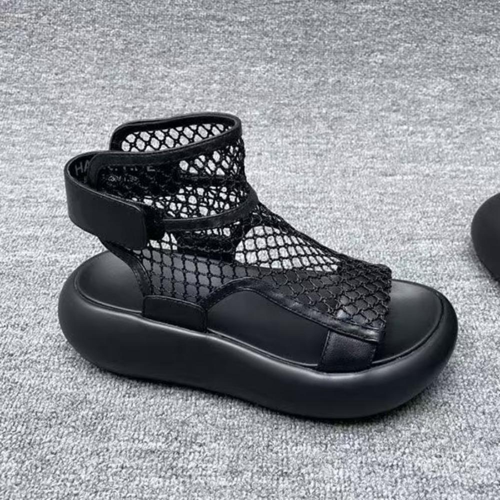 Women Platform Sandals 5cm Wedges Heel Sandals Mesh Open toe Height Increasing Ladies Summer Casual Shoes