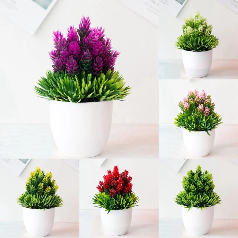 Home Decoration New Artificial Plants Bonsai Pine Garden Small Tree Potted Desk Ornaments Creative Simulation Fake Flowers
