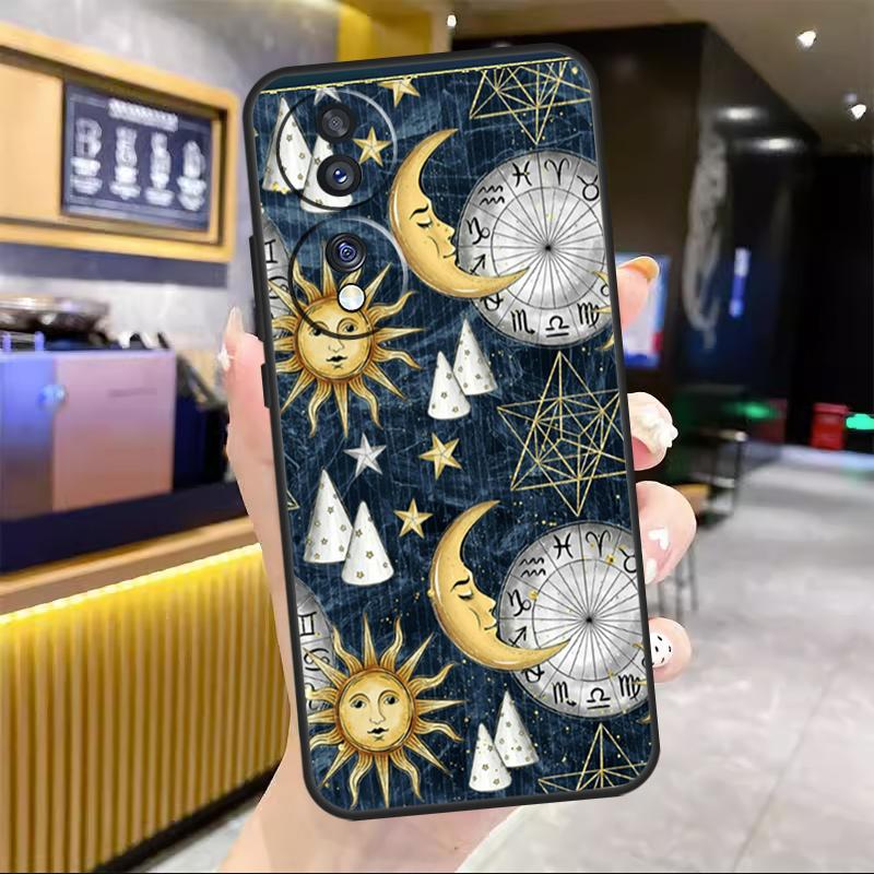 Sun Moon Aesthetic For Honor Magic 6 7 8 Pro Case For Honor 90 70 50 Lite 400 200 X8c X8b X9a X9b X9c X9d Win RT