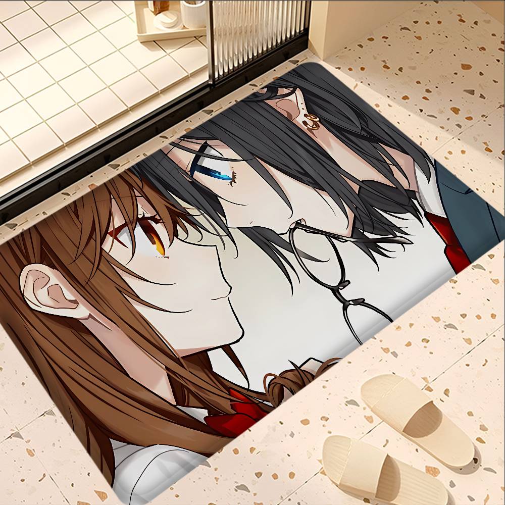 Horimiya Anime Door Mat Washable Non-Slip Living Room Sofa Chairs Area Mat Kitchen Bedside Area Rugs