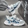Daddy shoes men's 2024 spring new mesh breathable sneakers low-top lightweight thick-soled heightening casual shoes