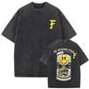 Washed Vintage Forward Observations Group Be Seeing You Print Tshirt Skeleton Graphic Tshirts Men Fashion Oversized T Shirts