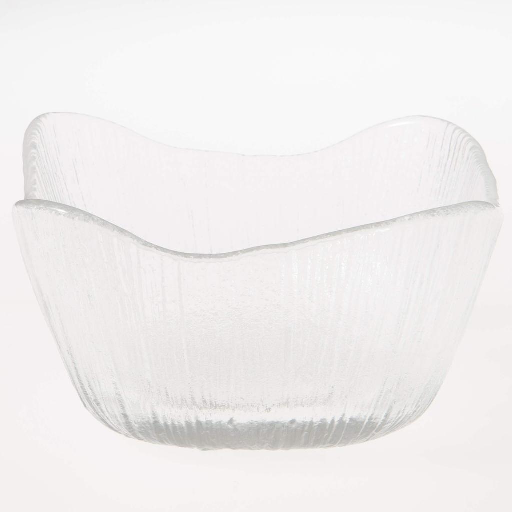 Toyo Sasaki Glass Large Bowl, Nagisa, Square, Approx. 15 x 15 x 7.5 cm, Made in Japan, 46221