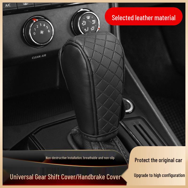Husă din piele pentru manșonul schimbătorului de viteze și protector pentru buton