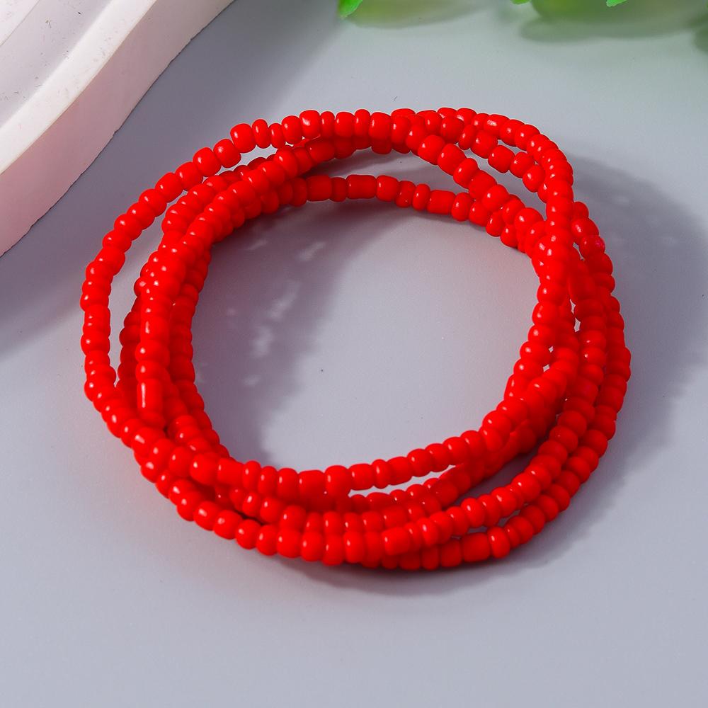 Fashion Bohemian Colorful Beads Bracelet Multi-layer Handmade Beaded Bracelets Women Girls Party Holiday Jewelry Gifts