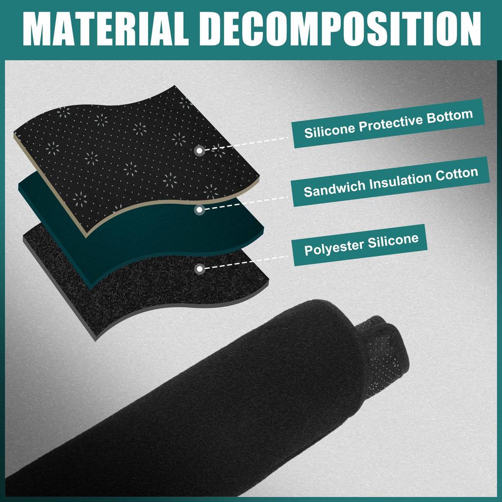 X AUTOHAUX Dashboard Mat for Suzuki Spacia Protective Interior Black Sun and Set MK32S/MK42S (2013-2017) - Mat, Polyester, Protection, Anti-Glare,