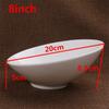 Ceramic Beveled Bowl White Creative Rice Noodle Bowl Japanese Korean Tableware Salad Mixing Sauce Yarn Bowl Marmite