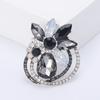 Rhinestone Flower Brooches for Women Unisex Crystal Glass Pins Banquet Party Backpack Gifts Jewelry Accessories