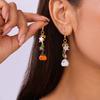 Cute Halloween Resin Pumpkin Ghost Star Dangle Earrings for Women Spooky Asymmetrical Charm Earrings Party Cosplay Jewelry Gift