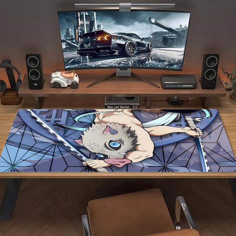 Inosuke Hashibira Print  Cushion Non-slip Laptop Tablet Big Mousepad XXL Mat Mini PC Playmat With Lock edge