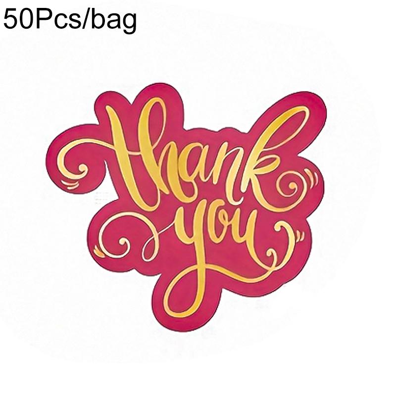 

50 шт./набор Открытка благодарности клиенту Упаковка для подарков Подарки для интернет-магазина Изысканный дизайн Шрифт Искренний набор открыток благодарности Элегантный 8x9 см 276F