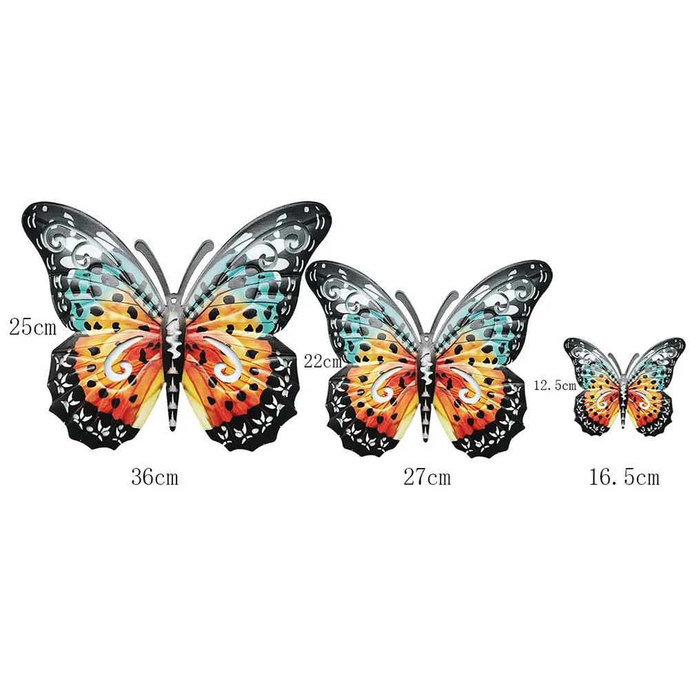 

Metal Butterfly Outdoor Large Wall Home Decor Beauty Butterfly On The Wall Fence Shed Wall Garden Decor For Office Garden Patio 12 x 16cm ярко-розовый
