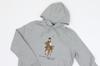 Polo Ralph Lauren Polo Bear Print Pullover Sweatshirt Size Gray Men's Hoodie, L, (Product Number 01020132)