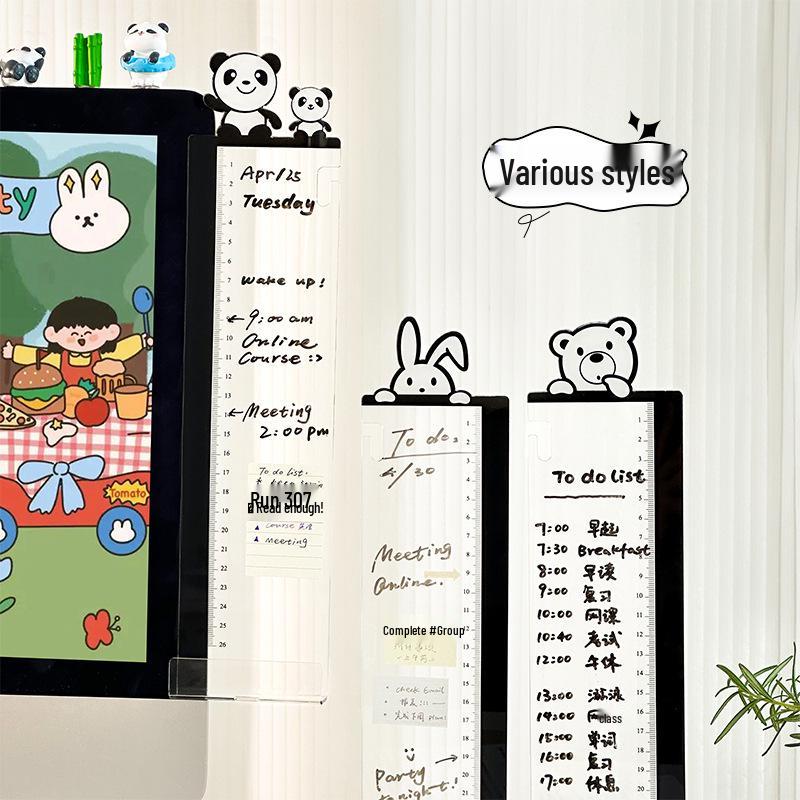 Cute Transparent Monitor Sticky Notes Board - Office Wipeable Message Board