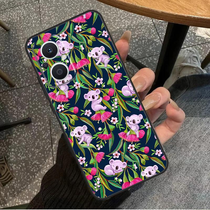 Koala and Eucalyptus Case For OPPO Reno 10 Pro 4 5 6 7 8 Lite 8T 4Z 5Z OPPO Find X5 Lite X2 X3 Neo X6 Pro Cover