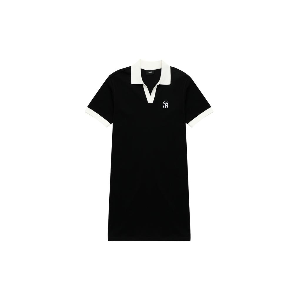 New MLB Short Sleeved Dresses Women's Black 3FOPB0333-50BKS