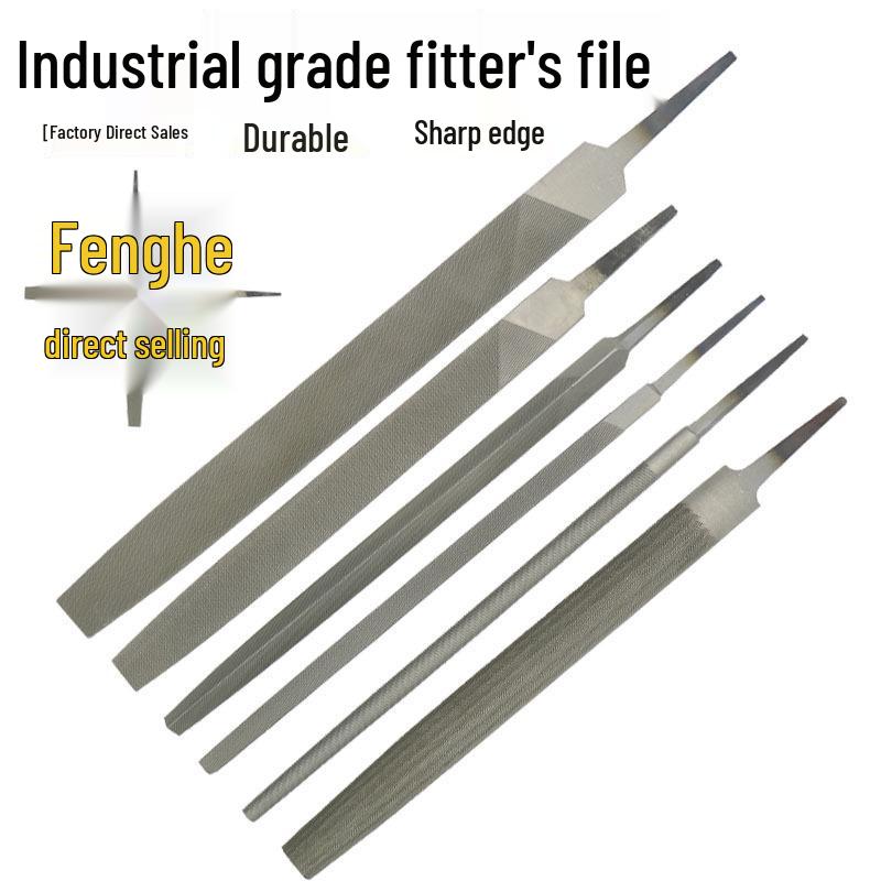 Šanghajské Gong Kovobrusné Nástroje: Ploché, půlkulaté a trojúhelníkové pilníky pro zpracování dřeva