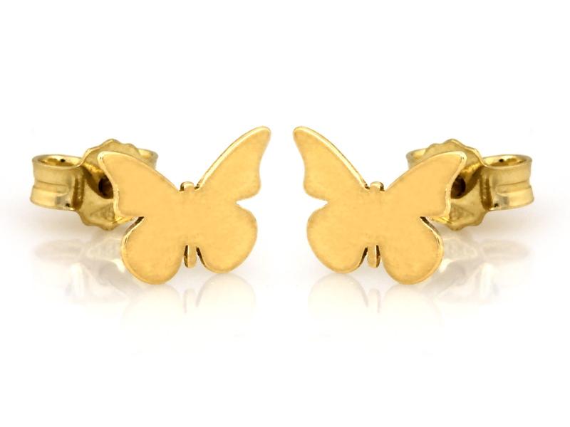 585 gold butterfly earrings perfect for a gift, fashionable design