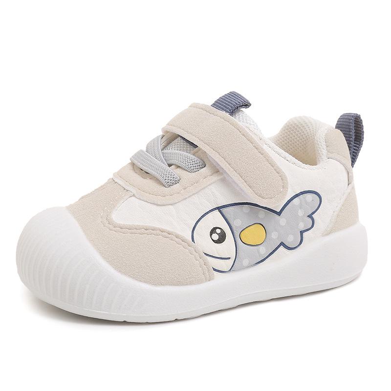 

2026 Spring/Fall Cartoon Baby Walker Shoes - Breathable for Boys & Girls Size 16 (Insole 12 cm) сірий колір