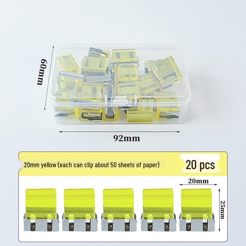 

Plastic Clip Clamp for Corner File and Test Paper Storage жовтий