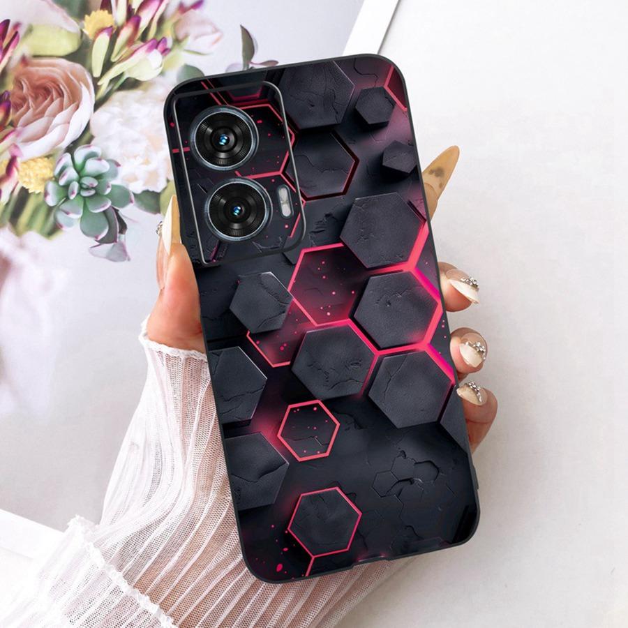 For Motorola Edge 50 Fusion Case XT2429-1 Soft TPU Flower Protective Phone Cases For Motorola G96 motog96 5G Fundas Cover Coque