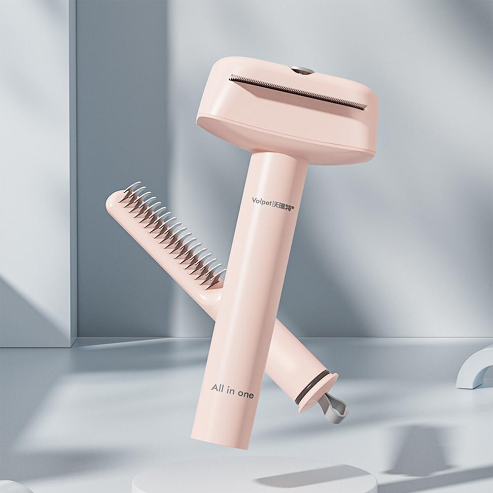 Dog Shedding Brush Pet Hair Removal Comb Skin Friendly Detangling Massage Comb Portable Pet Grooming Tool For Home Travel Indoor