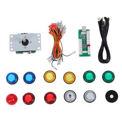 DIY Arcade Game Joystick Set USB Computer Chip Control Panel for PS3PC Gamepad Button with Light
