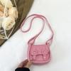 Candy Color Small Square Bag Elegant Lipstick Bag Casual Mini Saddle Bag  Daily
