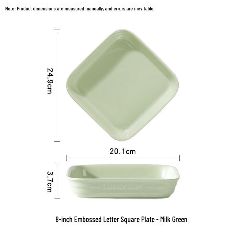Cream Aesthetic Embossed Ceramic Tableware Set: Rice Bowl, Dish Plate, Fish Plate, Soup Bowl, Noodle Bowl.