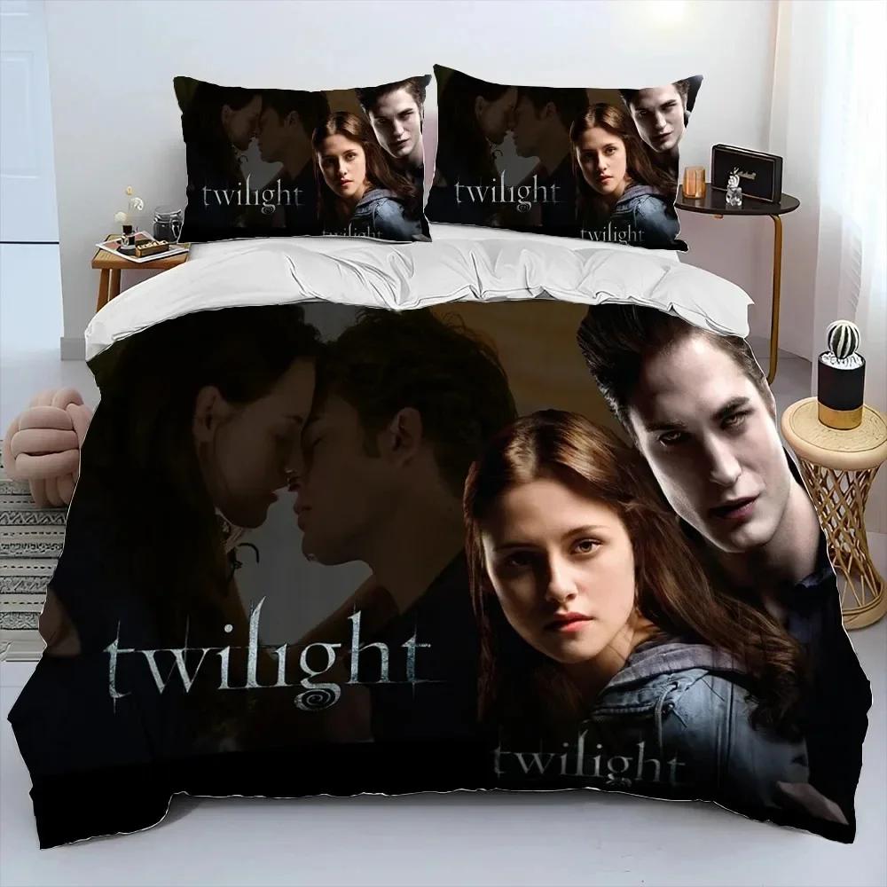 Top 3D The Twilight Saga HD Bedding Set Printed Bed Set With Pillowcase Bed Duvet Cover Soft Single Double Queen Super King Size