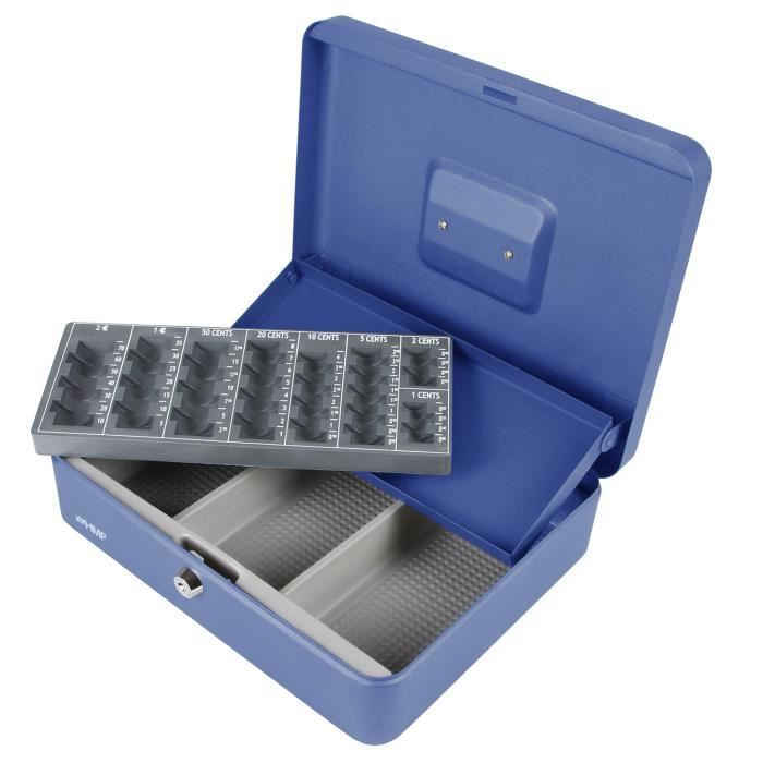 Hmf 4215-05 Cash Box, Coin Sorter, with Euro-coin Counter, 30 X 24 X 9 Cm, Blue