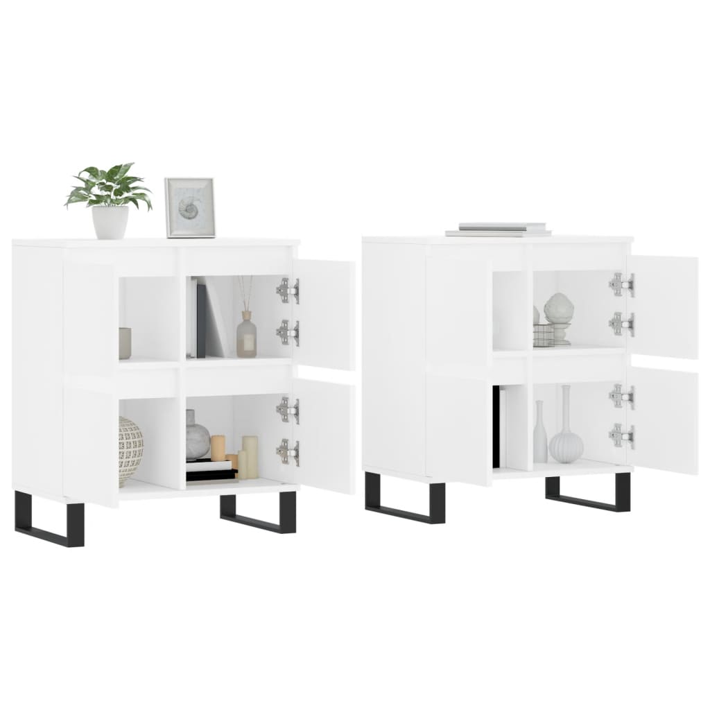 Sideboards 2 pcs White Particleboard