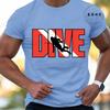 New Fashion T Shirt for Men Casual Short Sleeve Hip Hop Streetwear SCUBA Dive Print Tee Shirt Pullover Mens Women T-shirt Tops