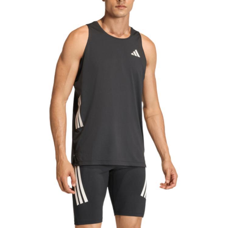 Adidas Climacool Round Neck Logo Striped Sleeveless Vest Men tops JZ6544 M