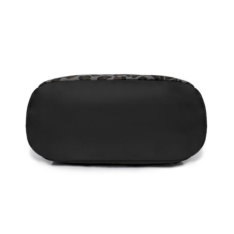 Patchwork Backpack Women's Leopard Print Backpack Large Capacity Schoolbag