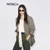 MO&Co. Prince of Wales Check Wool Blend Blazer