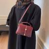 Frosted Texture Women's Handbag New Trend Retro Single Shoulder Bag High-End Small Square Crossbody Bag