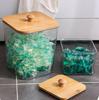 1PC Laundry Room Laundry Gel Bead Storage Box Laundry Detergent Finishing Box With Bamboo Lid Household Desktop Cotton Swab Case