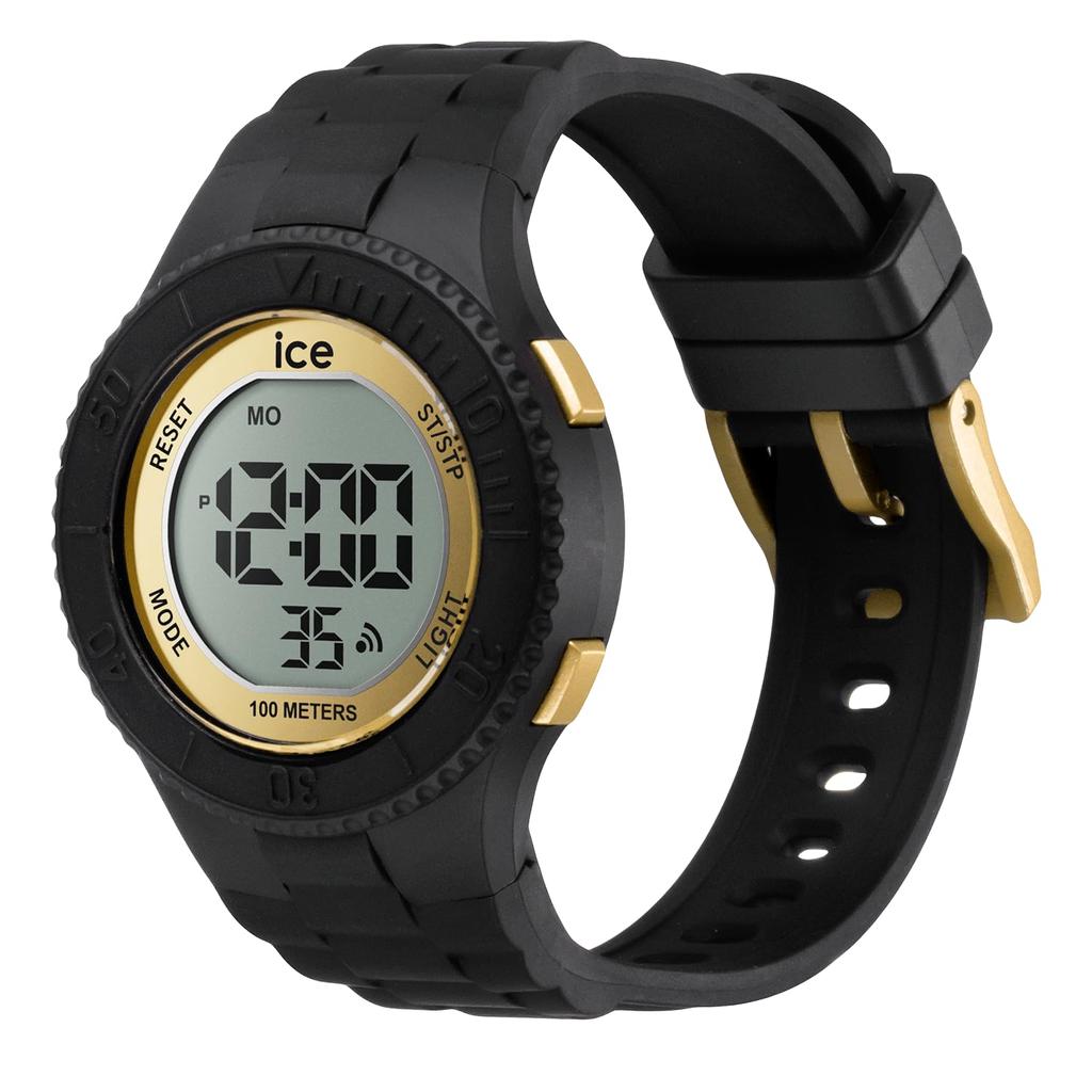 Authorized distributor Ice watch digital ladies 021607 ice digit black gold small [Ice watch]