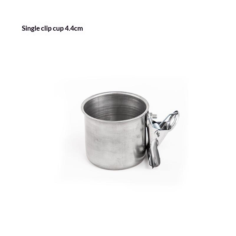 Hanging Cage Bowl For Pet Birds Anti-Turnover Stainless Steel Feeding Food Drinking Feeder Dish Clamp-On Water Drinker Cage Cup