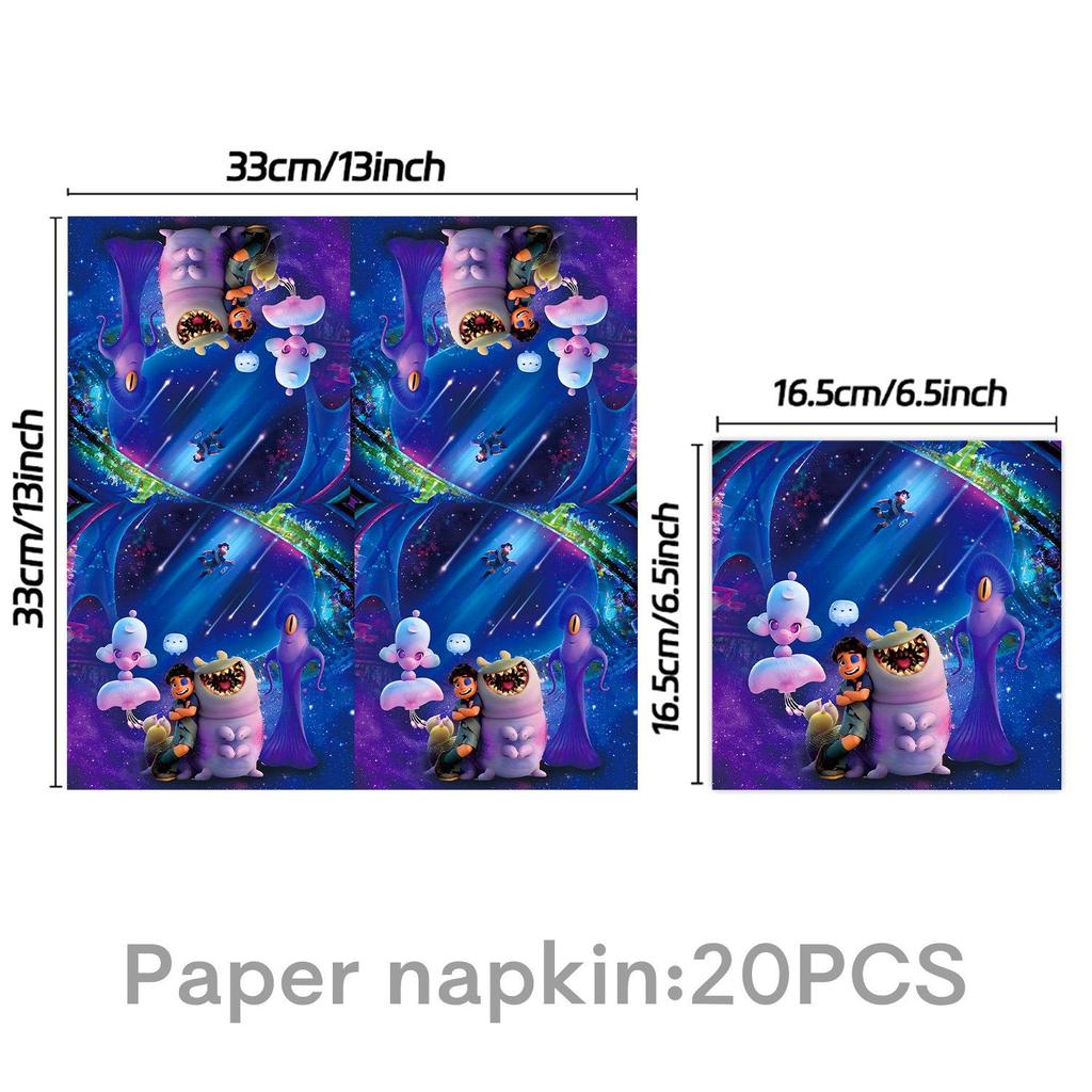 Earth Special Agent Anime Birthday Party Tableware Set: Plates, Cups, Tablecloth, Knives, Decorations.