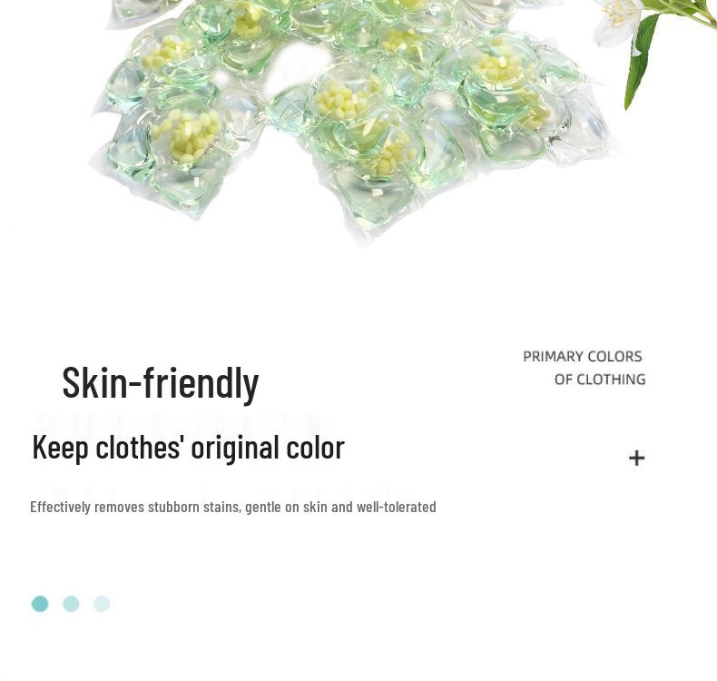 Camellia 5-in-1 Laundry Pods: Long-Lasting Scent, Powerful Stain Removal, Perfume-Infused Detergent Balls