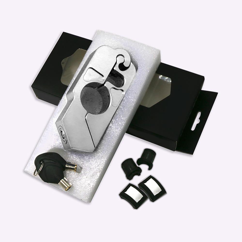 Motorcycle Universal CNC Lock Handlebar Brake Handle Solid Lock Imitating Steal Lock Pull Rod ATV Dirt Street Bikes Anti Theft