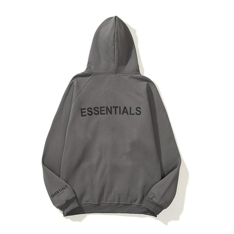 Essentials Hooded Zip-Up Sweatshirt Mens Oversized Cotton Pullover With Front Pocket Casual Streetwear