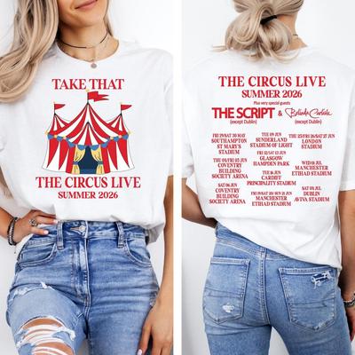 Take That The Circus Live 2026 Comeback Tour Unisex Tshirt Summer New Oversize Cotton Fashion Men's Streetwear Shirt