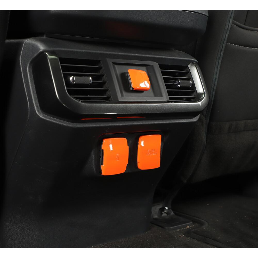 Center Control USB Power Socket Cover Trim Accessory For Ford F150 2021+ Orange