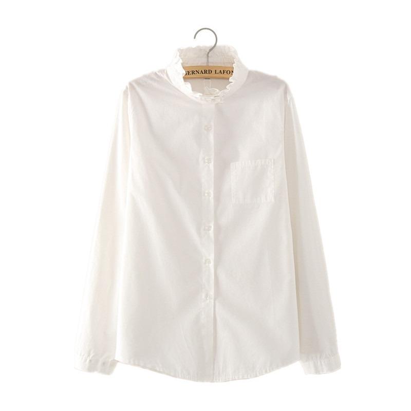 Korean Style Spring Autumn Long Sleeve Slim Fit Women Casual Shirt