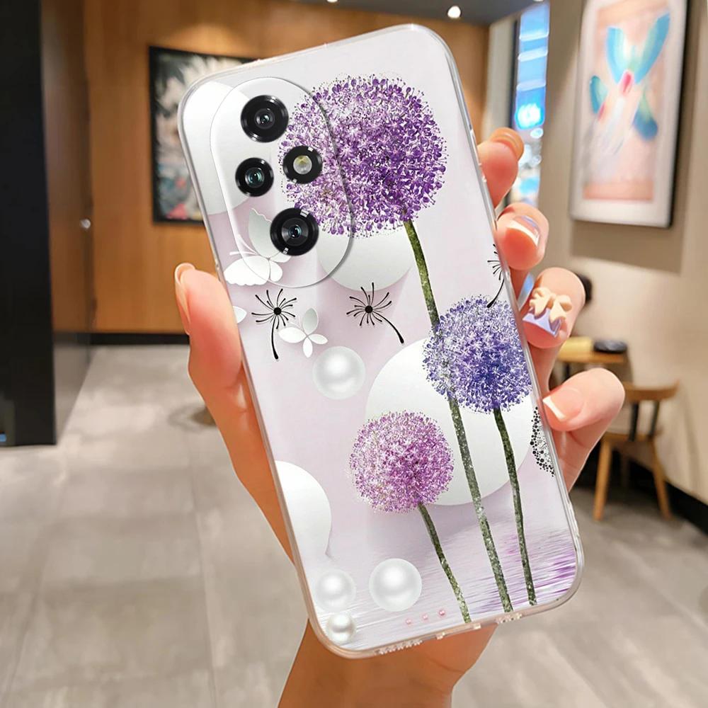 For Honor 200 Pro Phone Case Cute Panda Soft Silicone Shell For Honor 200 Lite honor200 Case Fashion Clear TPU Back Cover Coque