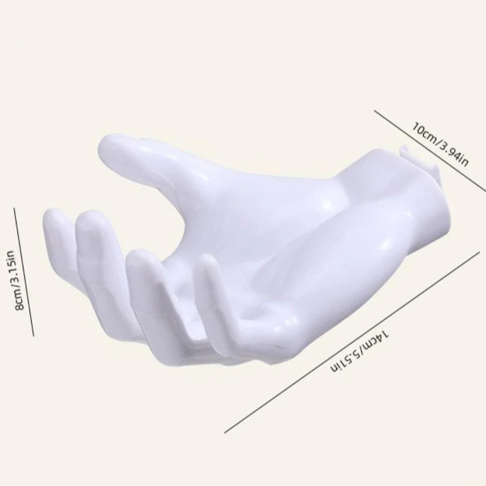 Multi-function Easy To Install Wall Mounted Storage Rack Seamless Sturdy Bathroom Shelf Creative Hand Shape Hook Door